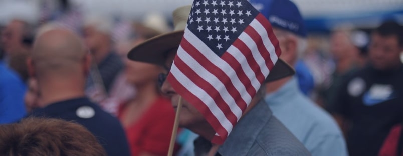 Man with a flag