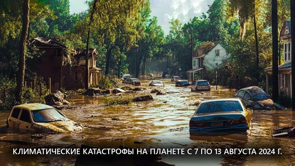 Обзор климатических катастроф на планете с 7 по 13 августа 2024 г.