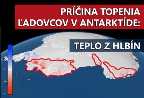 Príčina topenia ľadovcov v Antarktíde - teplo z hlbín